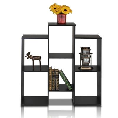 Porch & Den Crestmont Black 6-shelf Staggered Cube Bookcase
