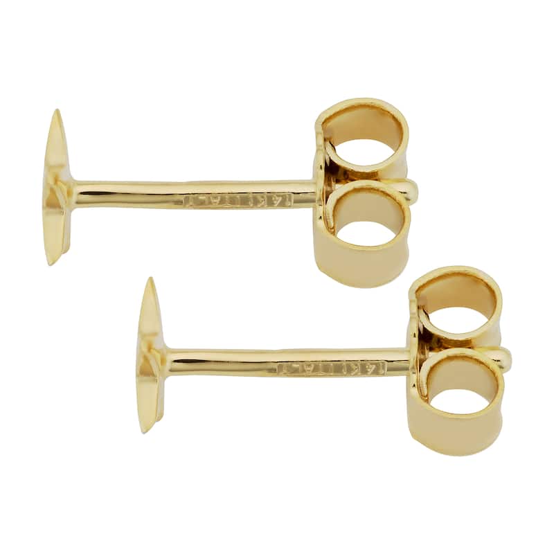Fremada Italian 14k Yellow Gold High Polish Small Star Stud Earrings