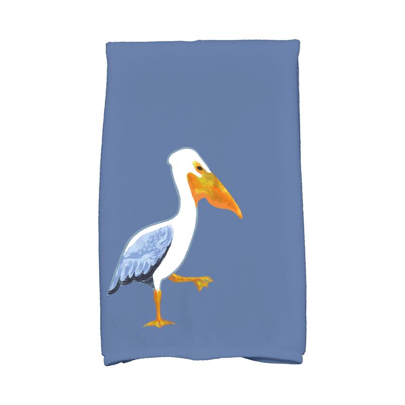 18 x 30-inch, Pelican March, Animal Print Kitchen Towel - Blue