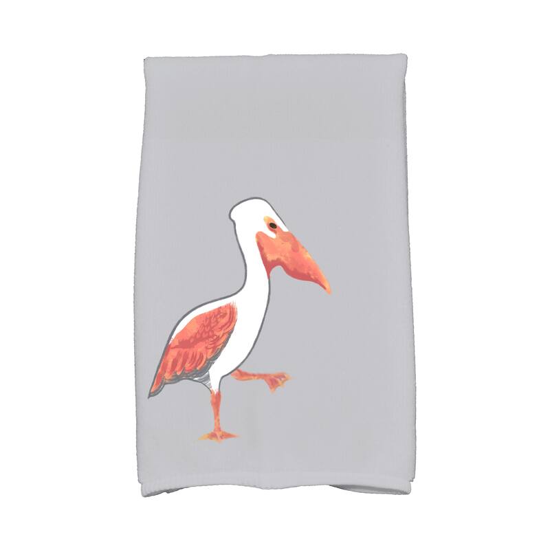 18 x 30-inch, Pelican March, Animal Print Kitchen Towel - White