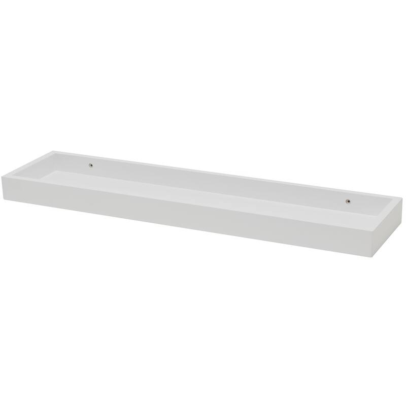 White Wood 6 1/4-inch x 24-inch Shelf