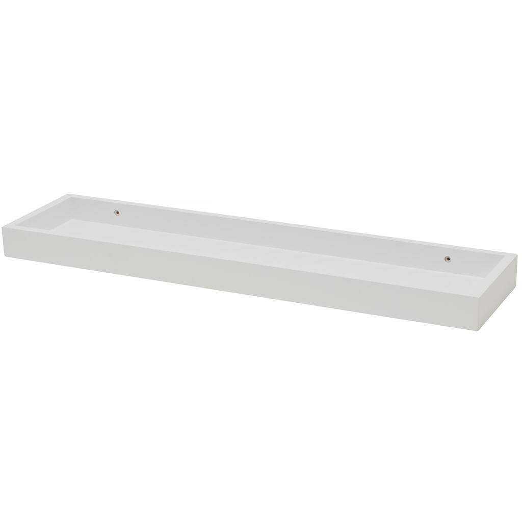 White Wood 6 1/4-inch x 24-inch Shelf