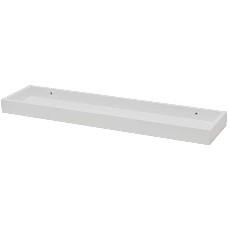 White Wood 6 1/4-inch x 24-inch Shelf
