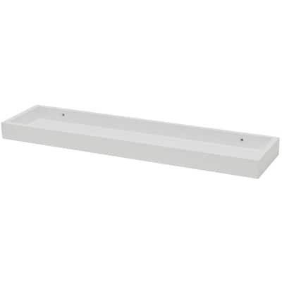 White Wood 6 1/4-inch x 24-inch Shelf