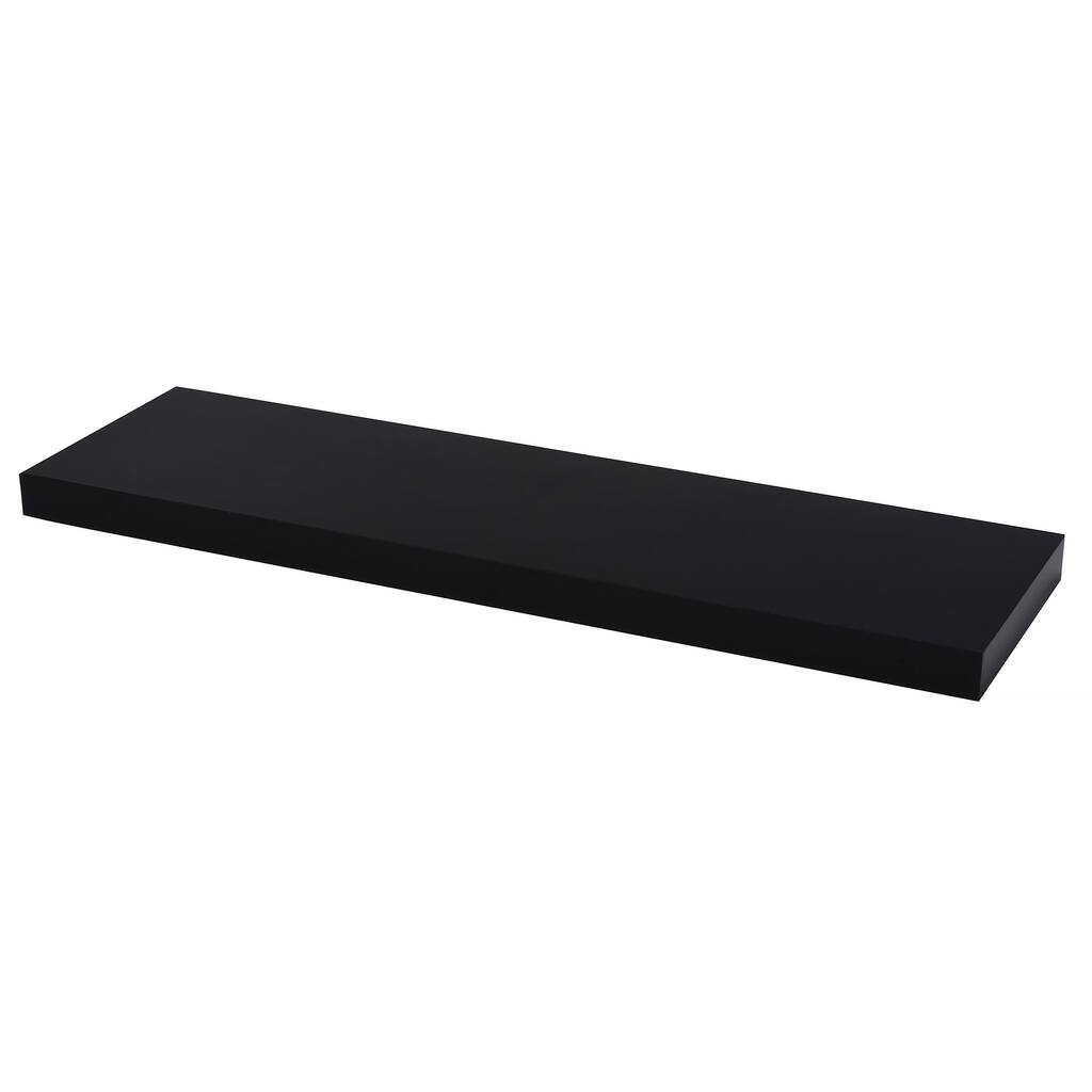 High Gloss Black Wood Shelf