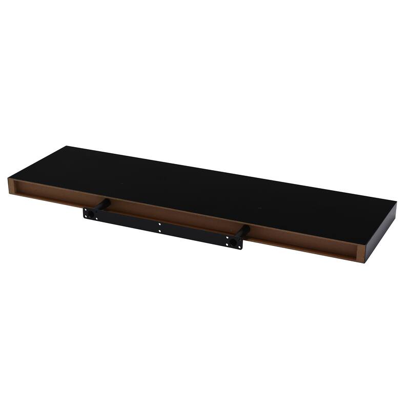 High Gloss Black Wood Shelf