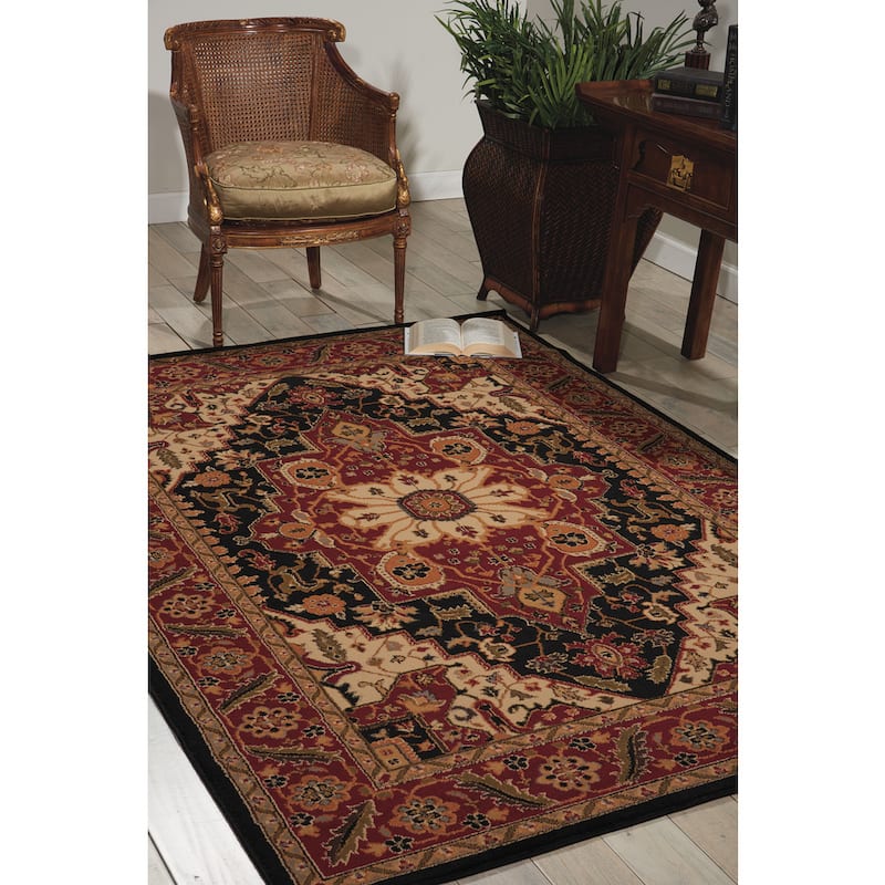 Nourison Paramount Bordered Medallion Area Rug