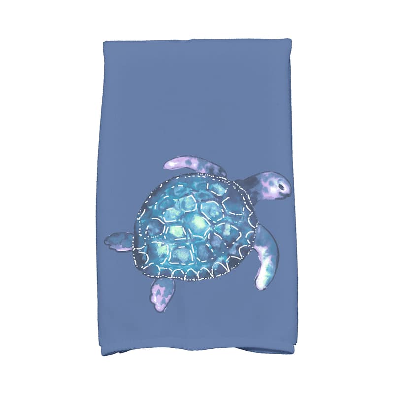 18 x 30-inch, Sea Turtle, Animal Print Kitchen Towel - Blue