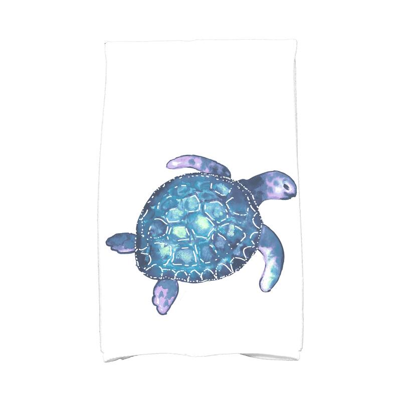 18 x 30-inch, Sea Turtle, Animal Print Kitchen Towel - White
