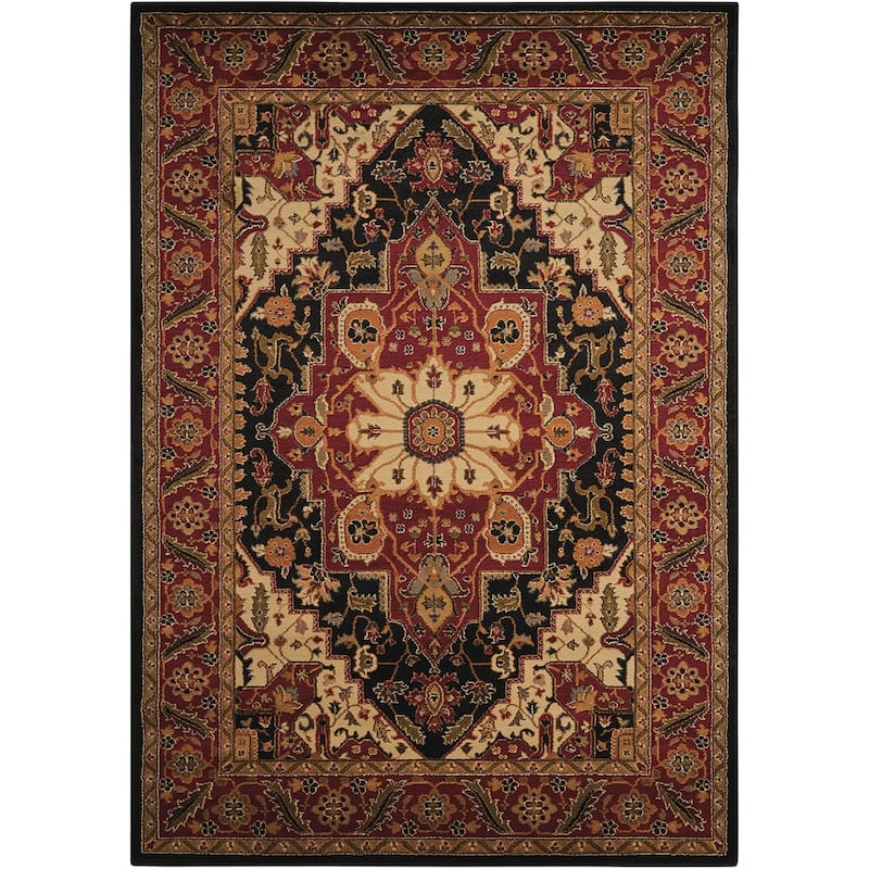 Nourison Paramount Bordered Medallion Area Rug - 3'11" x 5'10" - Black - Runner/Rectangle