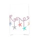 preview thumbnail 3 of 2, 18 x 30-inch, Starfish Ornaments, Holiday Geometric Print Kitchen Towel Purple