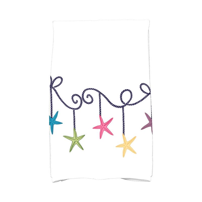 18 x 30-inch, Starfish Ornaments, Holiday Geometric Print Kitchen Towel