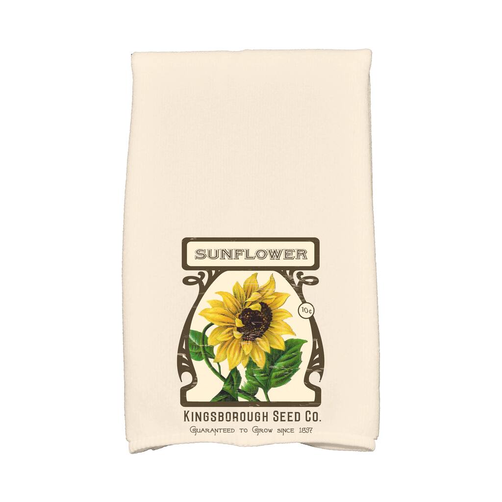 18 x 30-inch, Sunflower, Floral Print Kitchen Towel