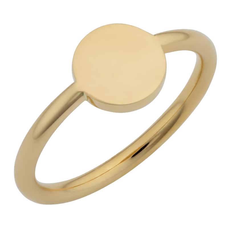 Fremada 14k Yellow Gold High Polish Disc Ring - Size 7