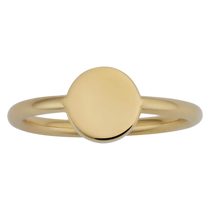 Fremada 14k Yellow Gold High Polish Disc Ring