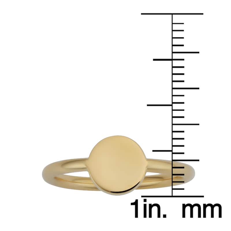 Fremada 14k Yellow Gold High Polish Disc Ring