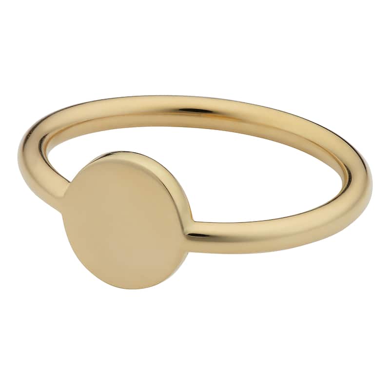 Fremada 14k Yellow Gold High Polish Disc Ring