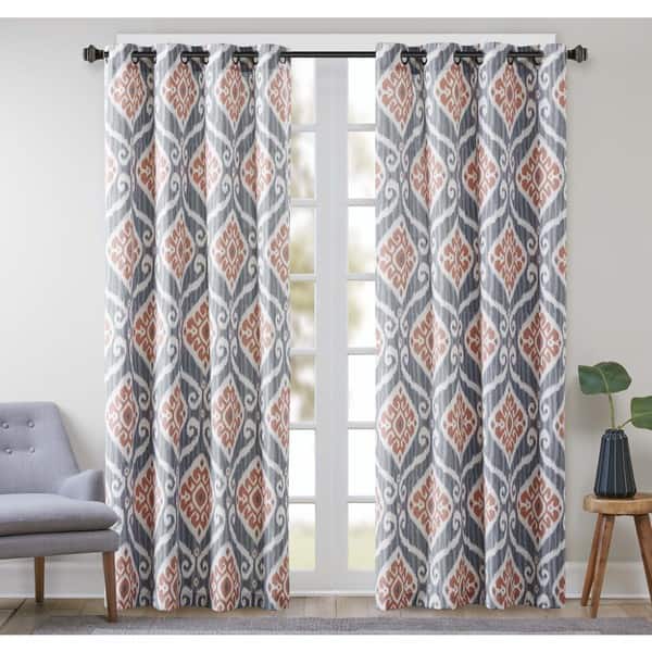Shop Madison Park Mika Printed Ikat Curtain Panel On Sale Free