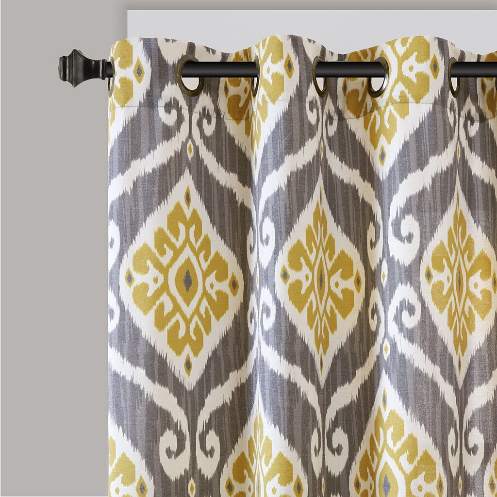 Shop Madison Park Mika Printed Ikat Curtain Panel On Sale Free