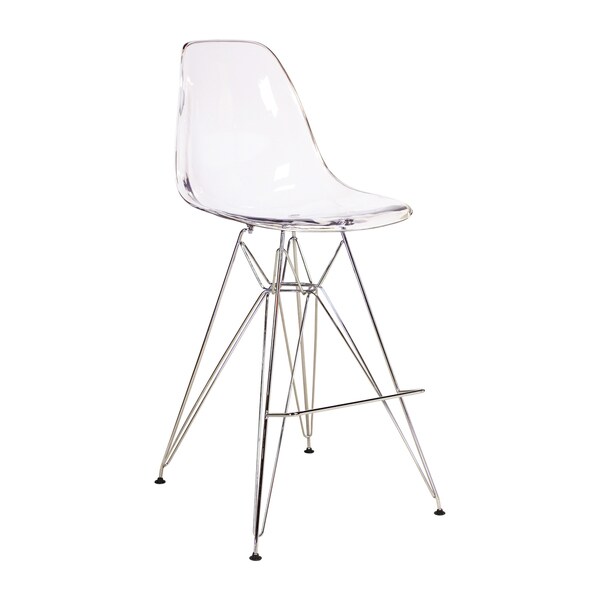 Handmade Mid Century Modern Dsw Clear Counter Stool With Metal Handmade Mid Century Modern Dsw Clear Counter Stool With Metal Legs China