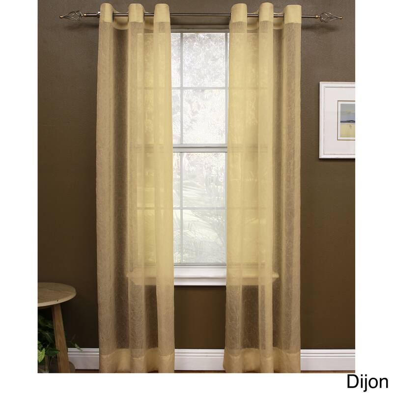 Miller Curtains Preston 108-inch Sheer Grommet Panel - 48 x 108 - 48 x 108 - Dijon