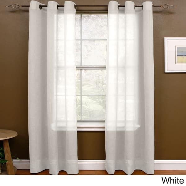 Miller Curtains Preston 108 Inch Sheer Grommet Panel 48 X 108 48 X 108 Overstock 12314598