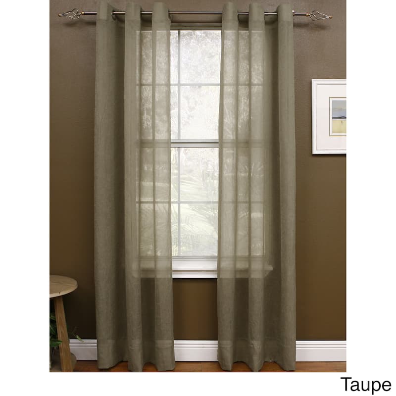 Miller Curtains Preston 108-inch Sheer Grommet Panel - 48 x 108 - 48 x 108 - Taupe