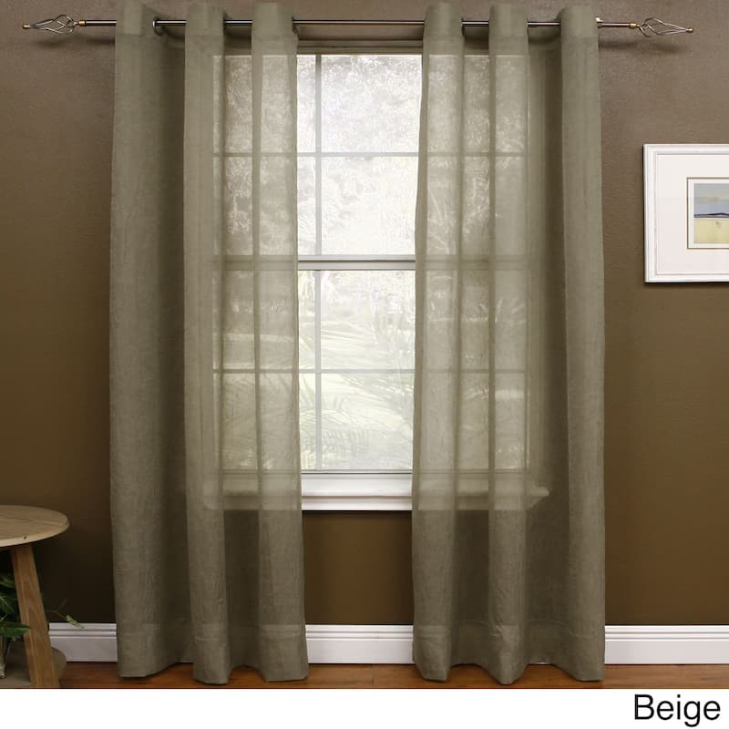 Miller Curtains Preston 108-inch Sheer Grommet Panel - 48 x 108 - 48 x 108 - Beige