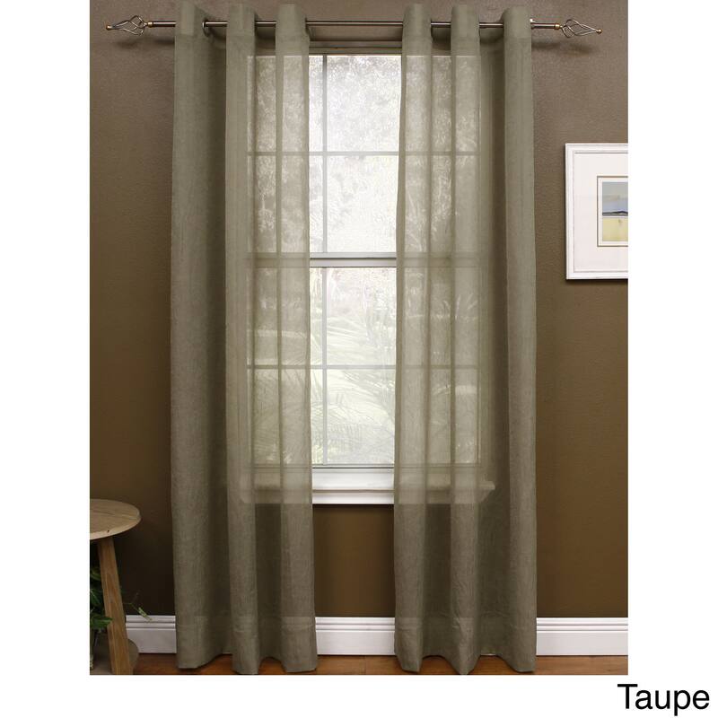 Miller Curtains Preston 84-inch Grommet-top Sheer Panel - 48 x 84 - Taupe