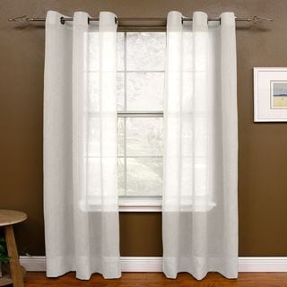 Miller Curtains Preston 84-inch Grommet-top Sheer Panel - BROWN