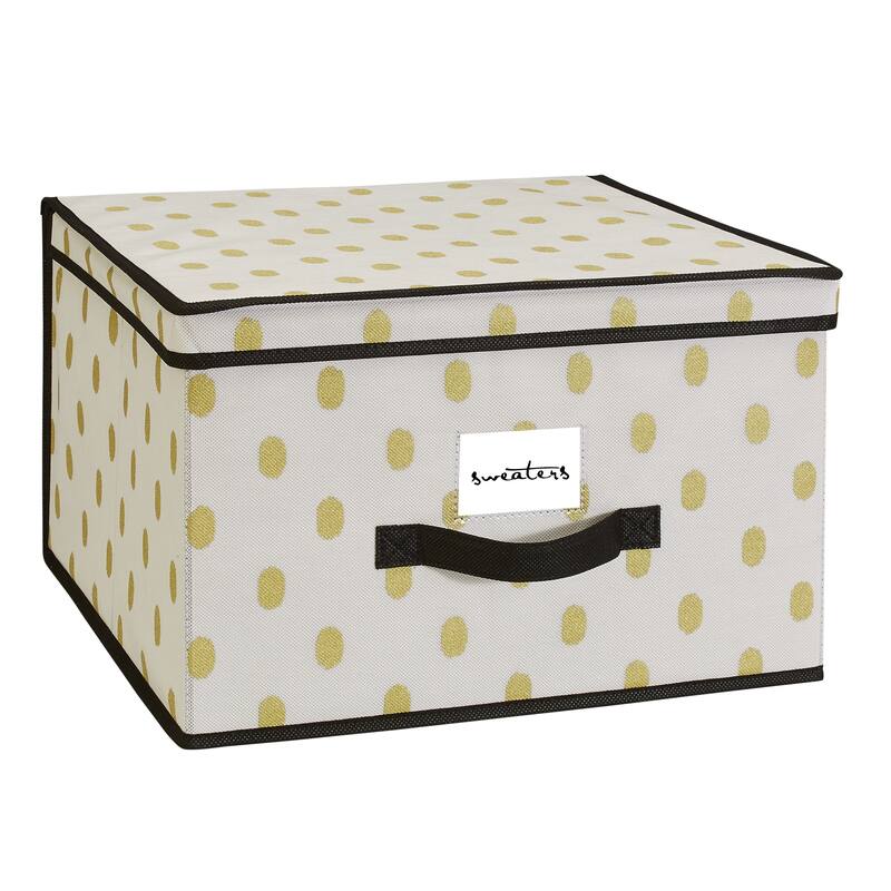 Closetcandie The Macbeth Collection White/Gold Jumbo Storage Box ...