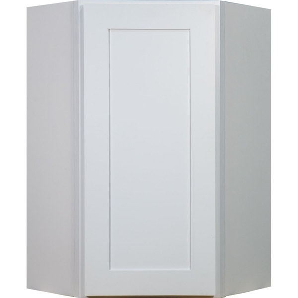 Everyday Cabinets 27 Inch White Shaker Diagonal Corner Wall Everyday Cabinets 27 Inch White Shaker Diagonal Corner Wall Kitchen Cabinet