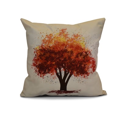 16 x 16-inch, Fall Bounty, Floral Print Outdoor Pillow