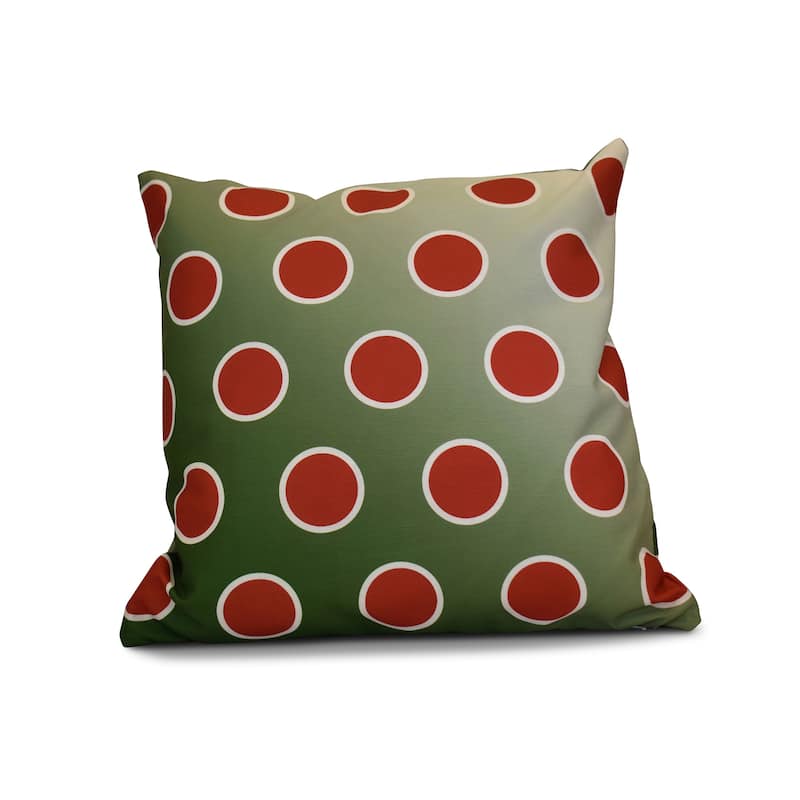 16 x 16-inch, Holiday Bubbly, Geometric Holiday Print Outdoor Pillow