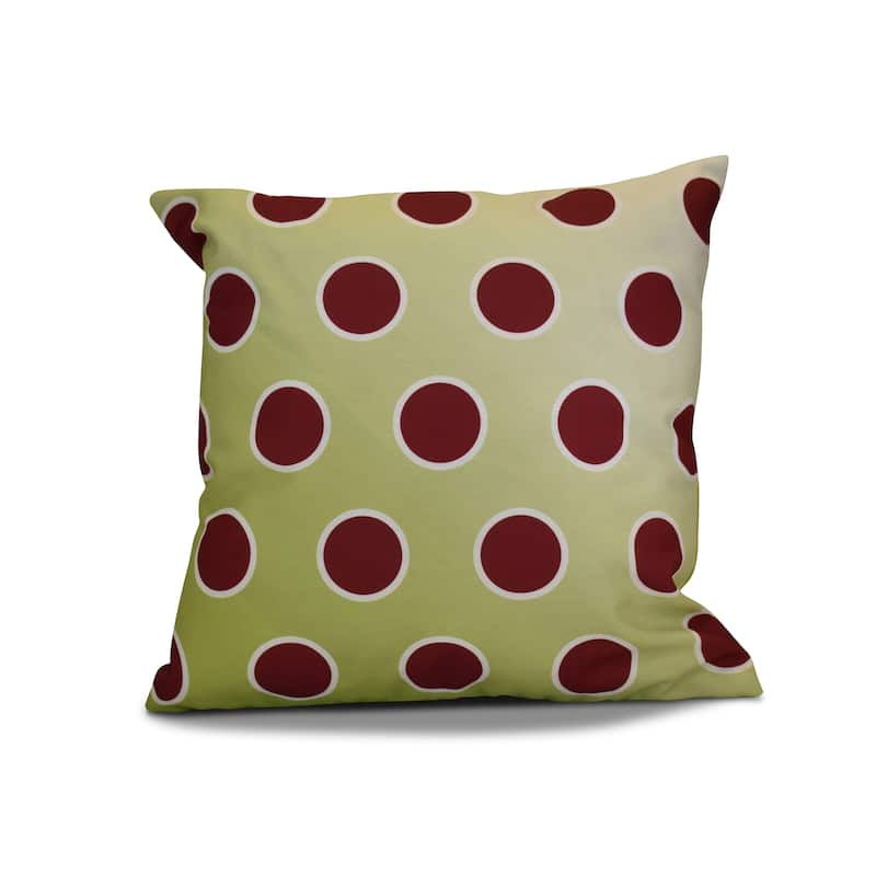 16 x 16-inch, Holiday Bubbly, Geometric Holiday Print Outdoor Pillow