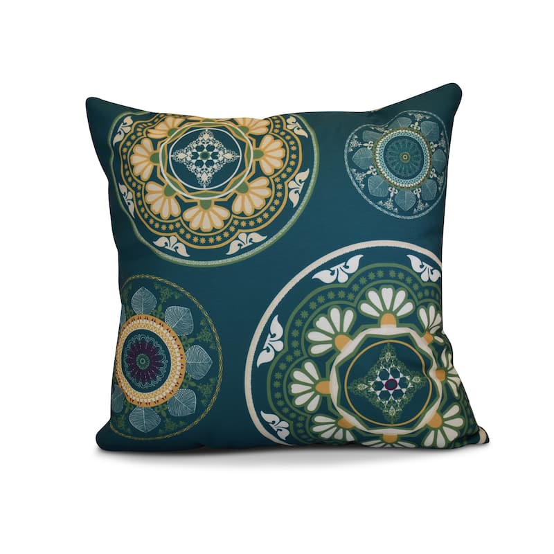 16 x 16-inch, Medallions, Geometric Print Outdoor Pillow