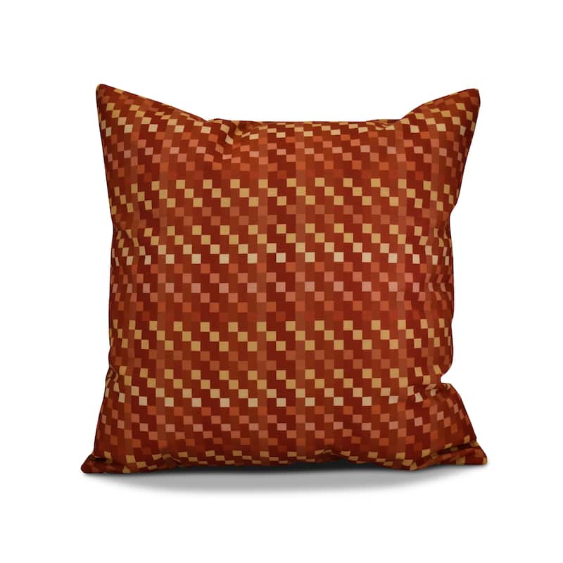 16 x 16-inch, Mad for Plaid, Geometric Print Outdoor Pillow