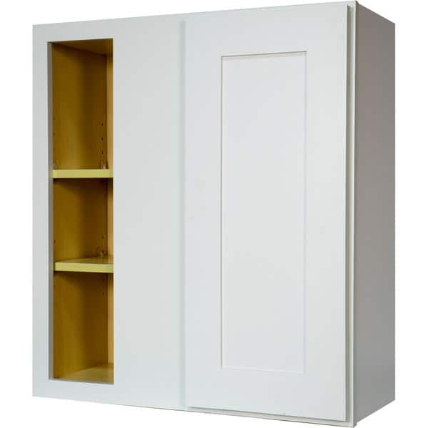 Shop Everyday Cabinets 27 Inch White Shaker Blind Corner Wall