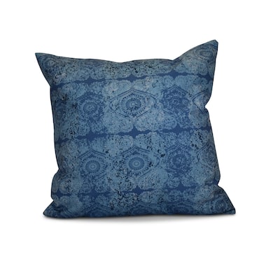 16 x 16-inch, Patina, Geometric Print Outdoor Pillow