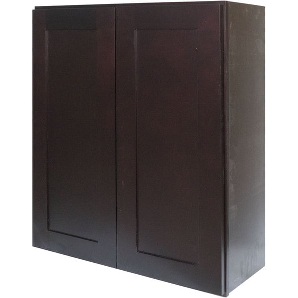 Shop Everyday Cabinets 33-inch Dark Espresso Shaker Double ...