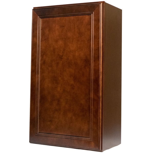 Shop Everyday Cabinets 21-inch Cherry Mahogany Brown Leo Saddle Single Door Wall Kitchen Cabinet ...