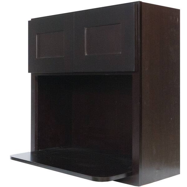 Shop Everyday Cabinets 30 Inch Dark Espresso Shaker Microwave Wall