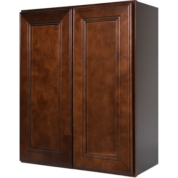 Everyday Cabinets 27-inch Cherry Mahogany Brown Leo Saddle ...