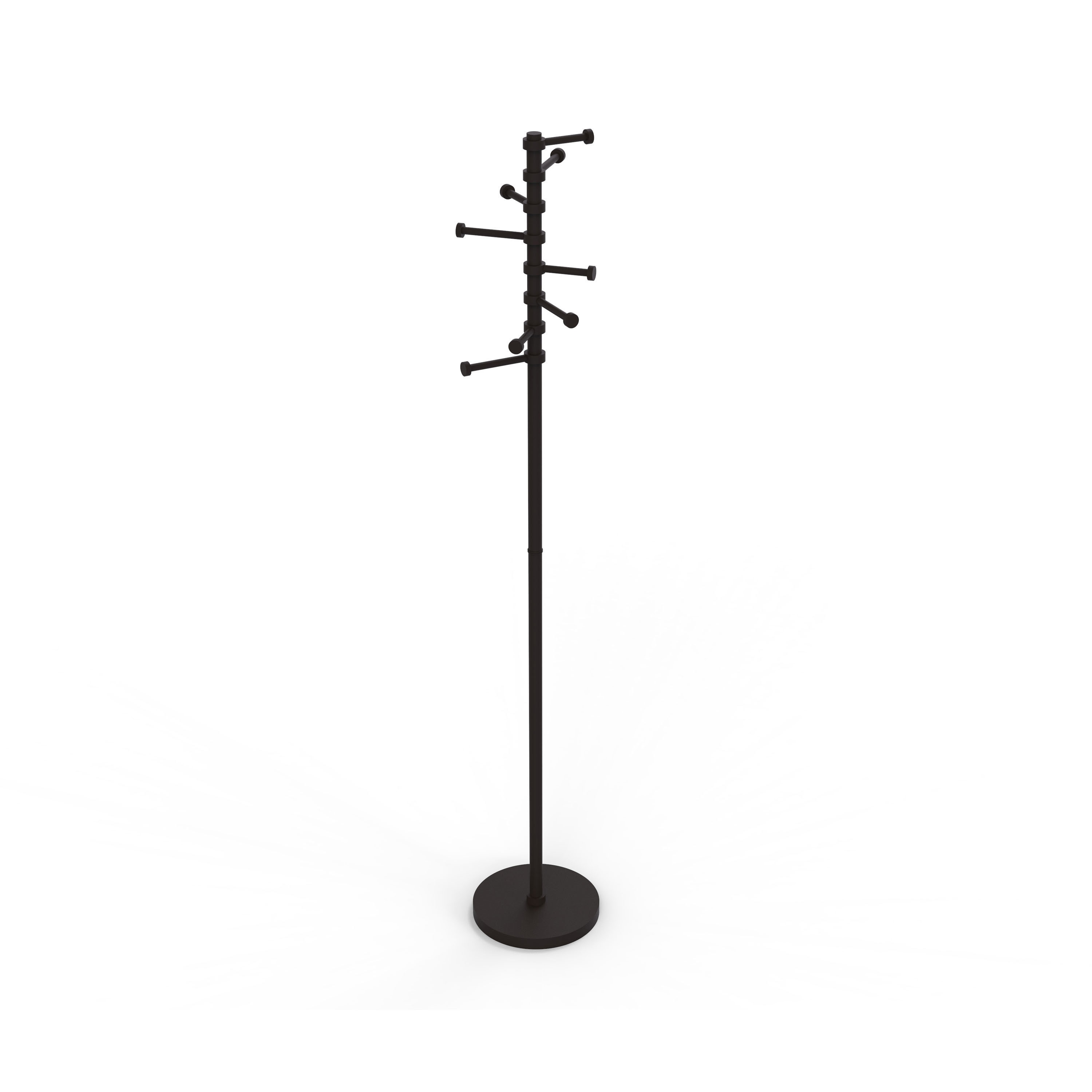 White Contemporary Coat Rack With Stainless Steel Hooks Pegs - Made in The  USA