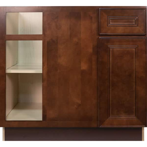 Shop Everyday Cabinets 42 Inch Cherry Mahogany Brown Leo Saddle