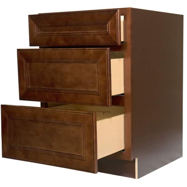 Shop Everyday Cabinets 30 Inch Cherry Mahogany Brown Leo Saddle 3