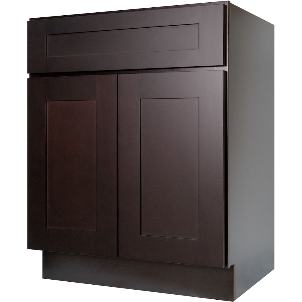 Everyday Cabinets 30-inch Dark Espresso Shaker Base Kitchen Cabinet