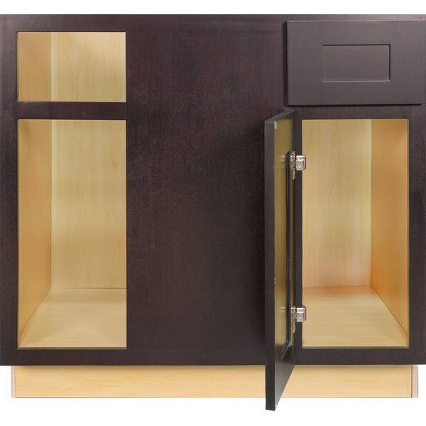 Shop Everyday Cabinets 36 Inch Dark Espresso Shaker Blind Corner