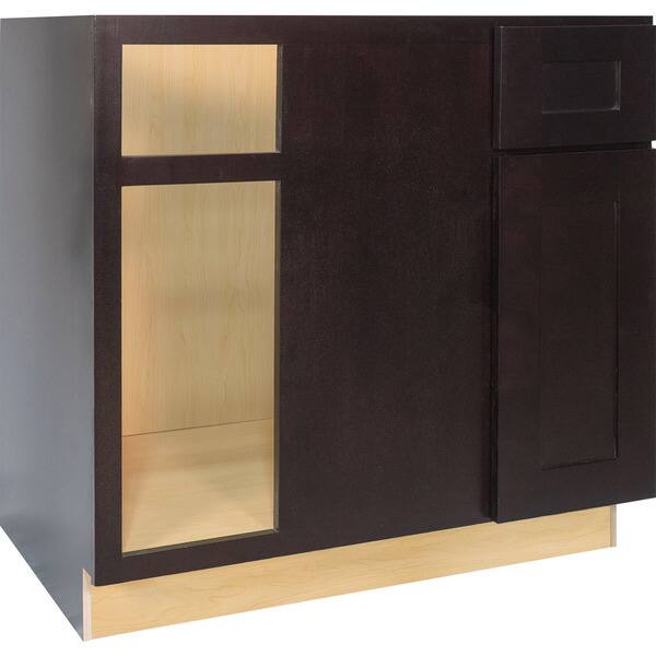 Shop Everyday Cabinets 36 Inch Dark Espresso Shaker Blind Corner