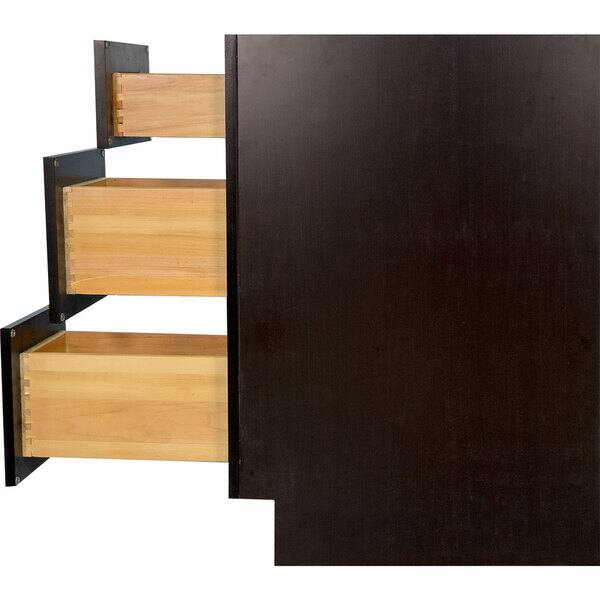 Shop Everyday Cabinets 15 Inch Dark Espresso Shaker 3 Drawer Base